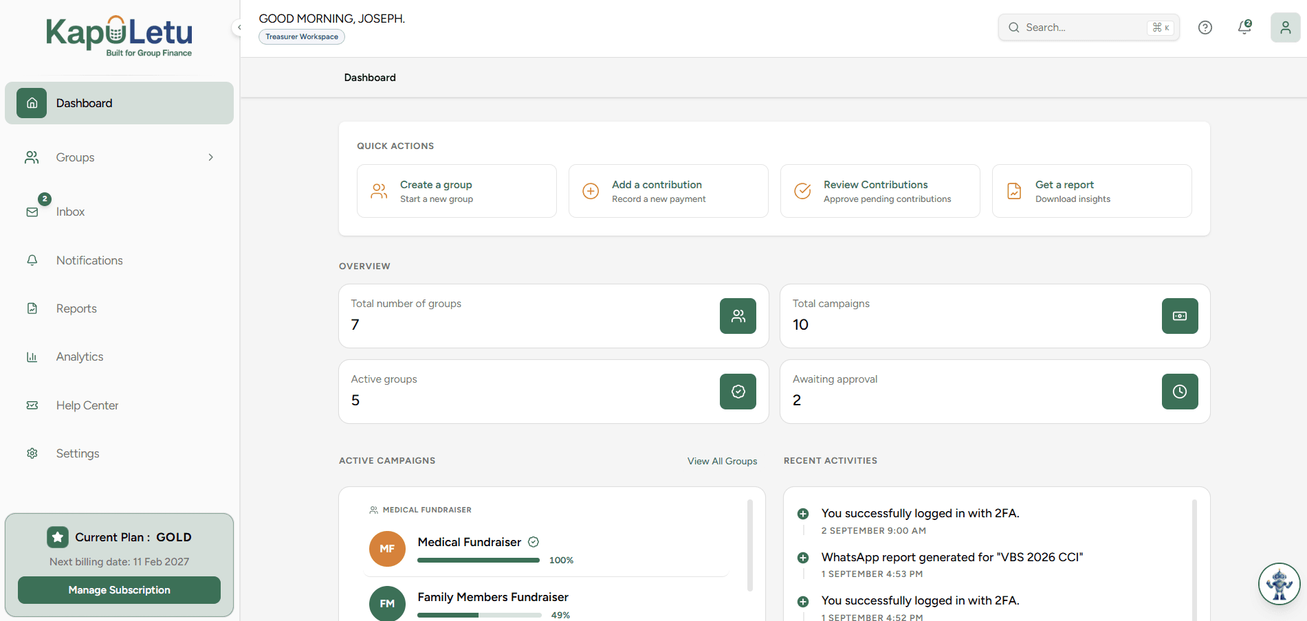 First 30 minutes workflow steps